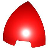 Brick Round Curved 1 x 1 x 1 Quarter Dome in Red