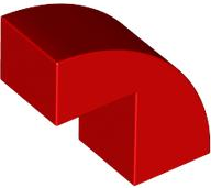 Brick Curved 1 x 2 x 1 2/3 with 1 Cutout in Red
