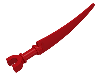 Weapon Sword Scythe Blade with Clip Pommel in Red