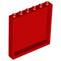 Panel 1 x 6 x 5 in Red