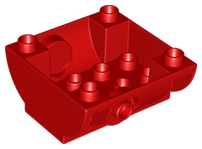 Duplo Container Tank Lower Section with Outlet for Hose in Red