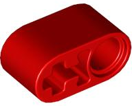 Technic Beam 1 x 2 Thick with Pin Hole and Axle Hole in Red