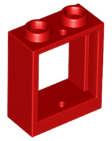 Window 1 x 2 x 2 Flat Front in Red