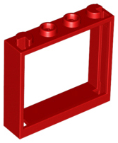 Window 1 x 4 x 3 without Shutter Tabs in Red