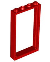 Door Frame 1 x 4 x 6 Type 2 in Red