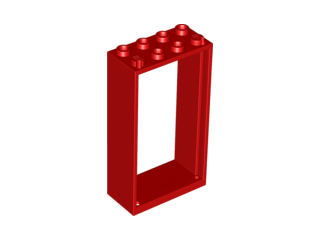 Door Frame 2 x 4 x 6 in Red
