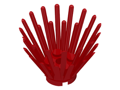 Plant, Prickly Bush 2 x 2 x 3 Extension with 2 x 2 center in Red