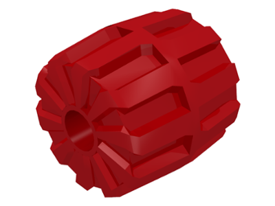 Wheel Hard Plastic Small (22mm D. x 24mm) in Red