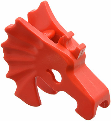 Animal / Creature Accessory, Horse Battle Helmet [Winged, One Clip] in Red
