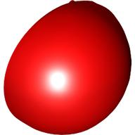 Dome Hemisphere 2 x 2 with Cutout in Red