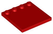 Plate Special 4 x 4, Studs on One Edge Plain] in Red