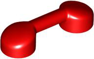 Bar 1 x 3 (Radio Handle, Phone Handset) in Red