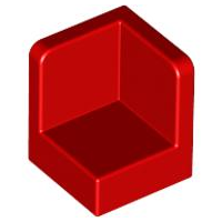 Panel 1 x 1 x 1 Corner in Red