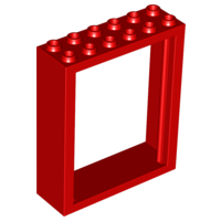 Door Frame 2 x 6 x 6 Freestyle in Red
