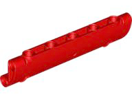 Technic Panel Curved 11 x 3 with 2 Pin Holes through Panel Surface in Red