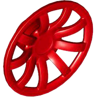 Wheel Cover 9 Spoke - 24mm D. in Red