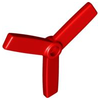 Duplo Rotor 3 Blade for Small Helicopter Body (Propeller) in Red