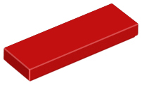 Tile 1 x 3 in Red