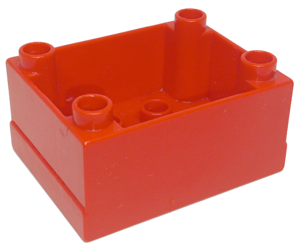 Duplo Train Locomotive Cabin Base in Red