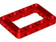 Technic Beam Frame 5 x 7 with 3 x 5 Opening Thick in Red