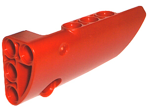 Technic Panel Fairing # 4 Small Smooth Long, Side B in Red
