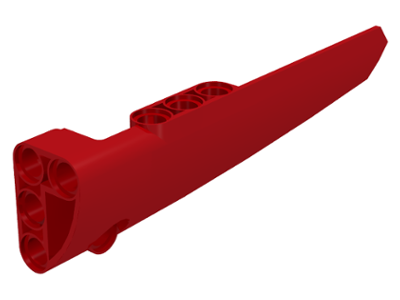 Technic Panel Fairing #6 Long Smooth, Side B in Red