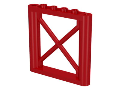 Support 1 x 6 x 5 Girder Rectangular in Red