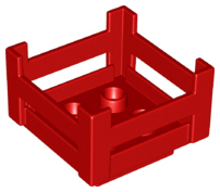 Duplo Container Wooden-Style Crate in Red