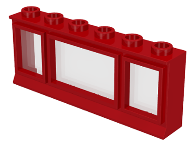 Window 1 x 6 x 2 in Red