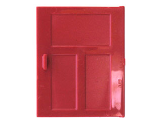 Duplo Door 1 x 4 x 4 in Red