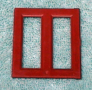 Duplo Door / Window Pane 1 x 3 x 4 in Red