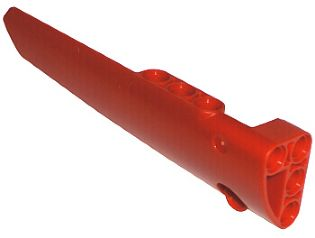 Technic Panel Fairing #5 Long Smooth, Side A in Red