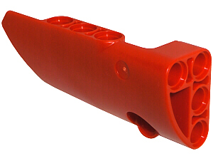 Technic Panel Fairing # 3 Small Smooth Long, Side A in Red