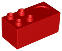 Duplo Stove 2 x 4 x 2 1/2 with 4 Studs and Burner in Red