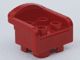 Duplo Chair with 4 Studs, Curved Back and Feet in Red