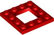 Plate Special 4 x 4 with 2 x 2 Opening in Red