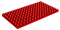Duplo Plate 8 x 16 in Red