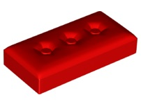 Duplo Tile 2 x 4 with Cushion Pattern in Red