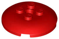 Dish 4 x 4 with 4 Studs in Red
