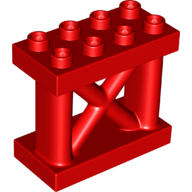 Duplo Support 2 x 4 x 3, Girder in Red
