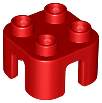 Duplo Chair with no Back / Stool in Red