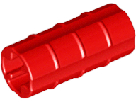 Technic Axle Connector Ridged [with x Hole x Orientation] in Red