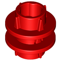 Technic Driving Ring 2L, 4 Ridges in Red