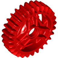 Differential Gear - 28 Tooth with Round Axle Hole in Red