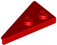 Wedge Plate 2 x 4 27° Right in Red