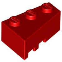 Brick Wedged, Angled 3 x 2 Right in Red