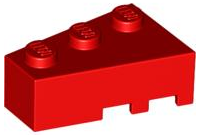 Brick Wedged, Angled 3 x 2 Left in Red