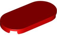 Tile Round 2 x 4 in Red