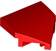 Brick Wedged, Curved 2 x 2 with Stud Notches in Red