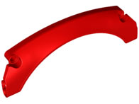 Technic Panel Car Mudguard Arched 15 x 2 x 5, Arched Top in Red